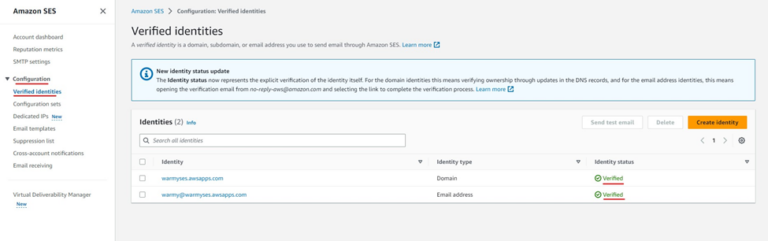 How to connect Amazon SES to Warmy.io 4 Amazon SES