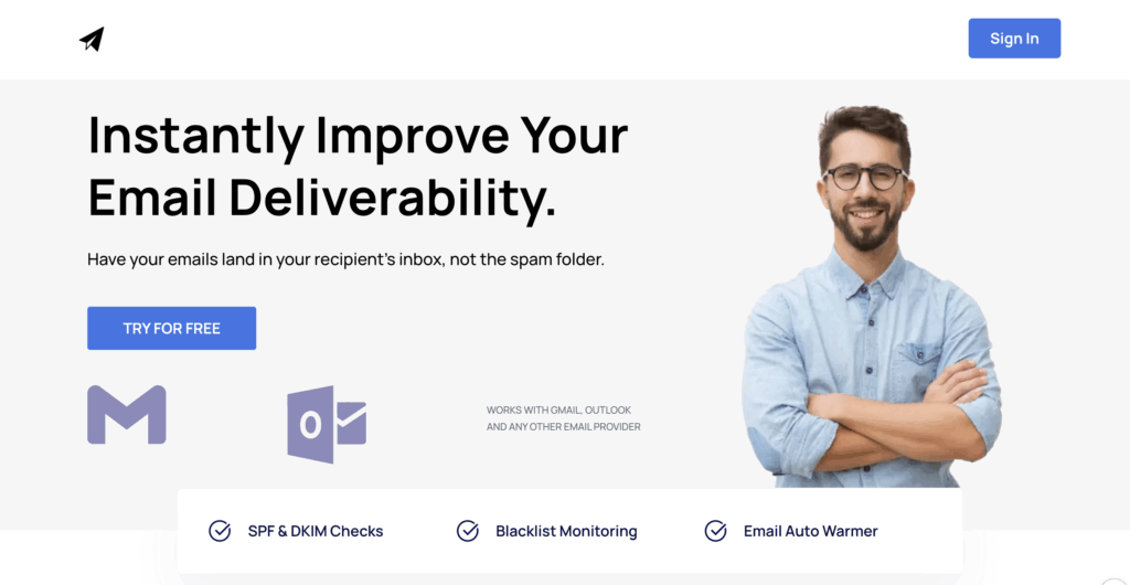 Best Mailflow alternative 2026: Warmy vs. Mailflow 1 Mailflow homepage