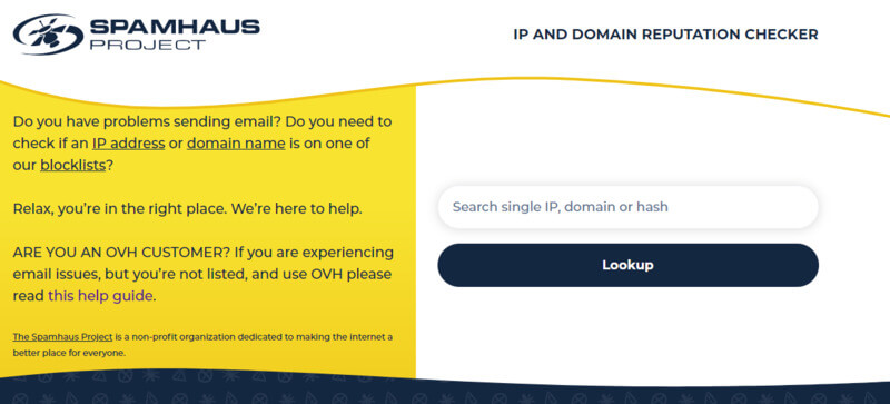 10 herramientas para eliminar direcciones IP de listas negras: Ventajas y desventajas 2 Spamhaus