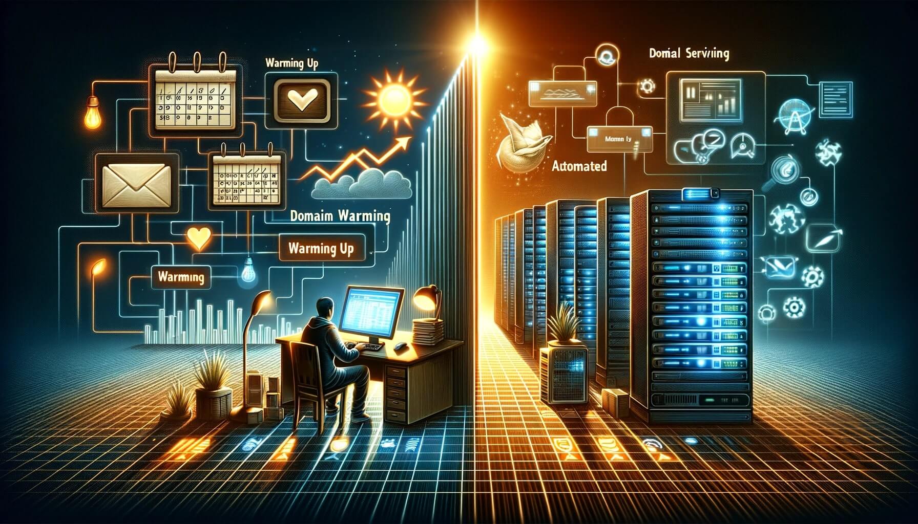 Warming up the domain manually or using special services.