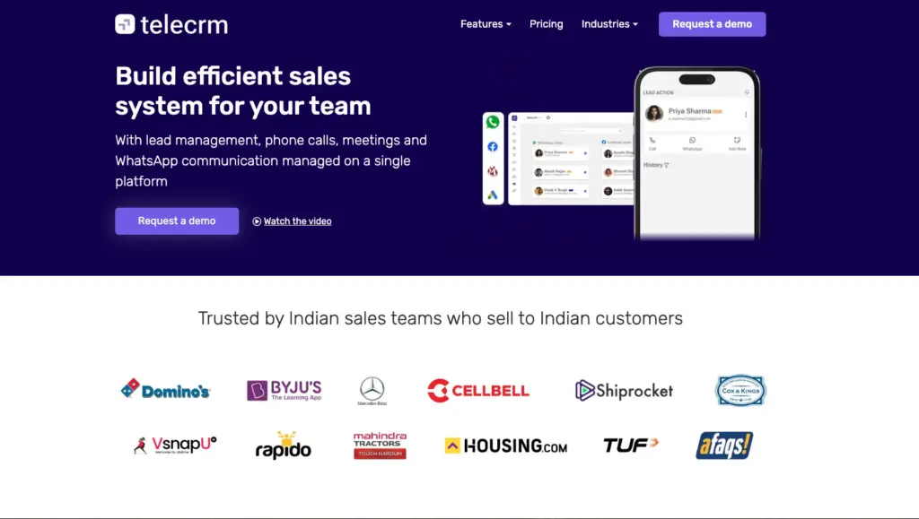 telecrm homepage