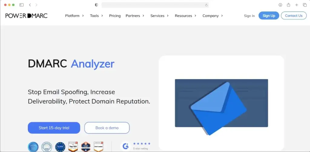 Top DMARC Reporting and Monitoring Tools in 2026 2 Screenshot of PowerDMARC Homepage