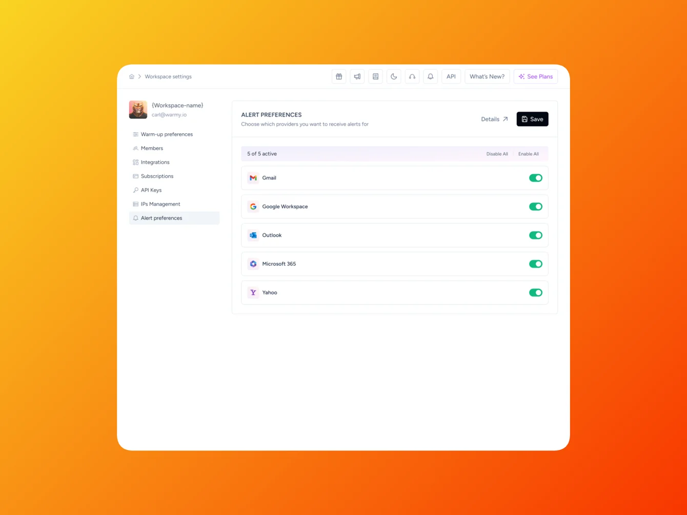 Workspace Management in Warmy: Separate Billing, Teams & Access 3 991shots so