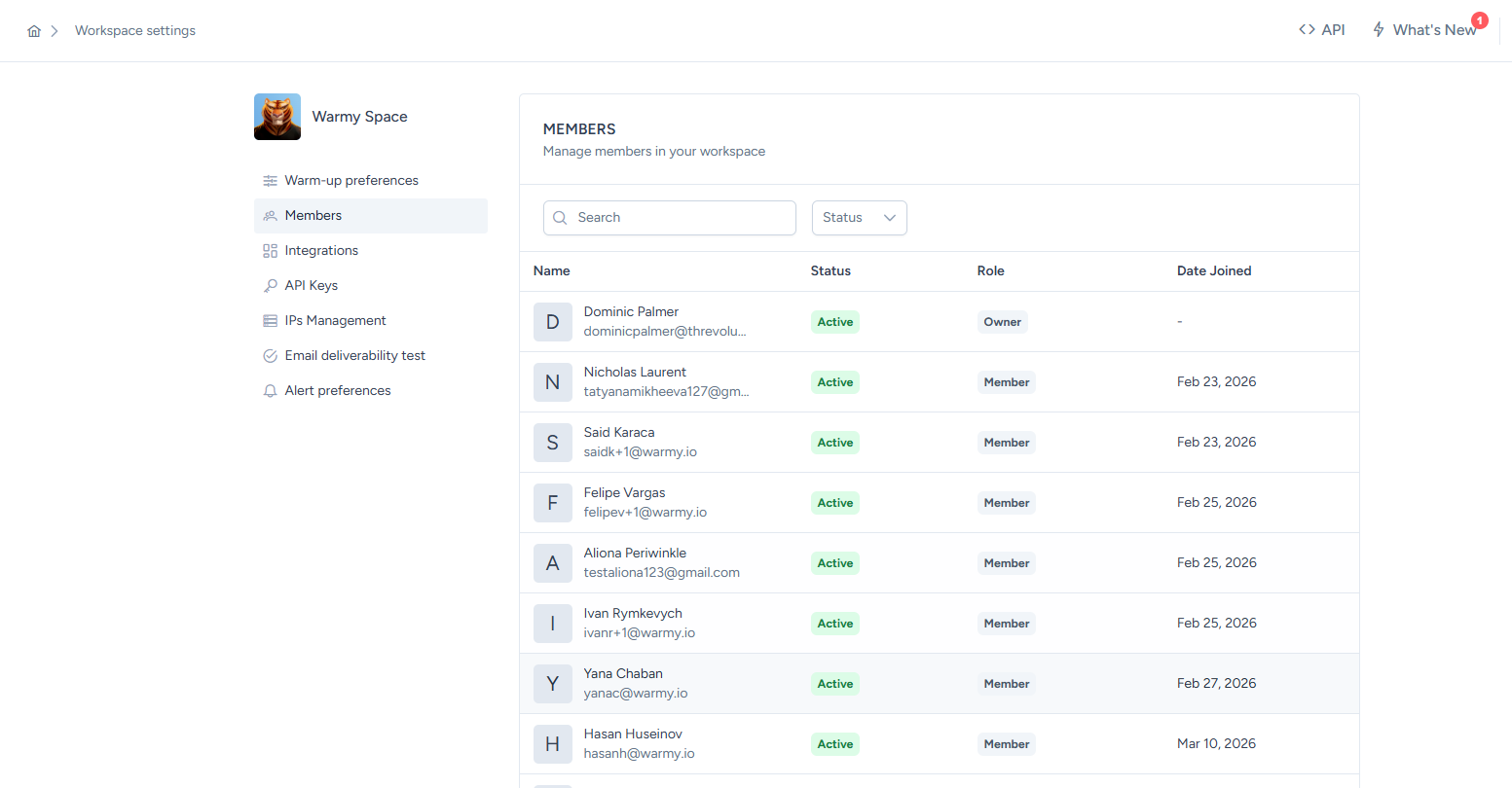 Workspace Management in Warmy: Separate Billing, Teams & Access 4 image
