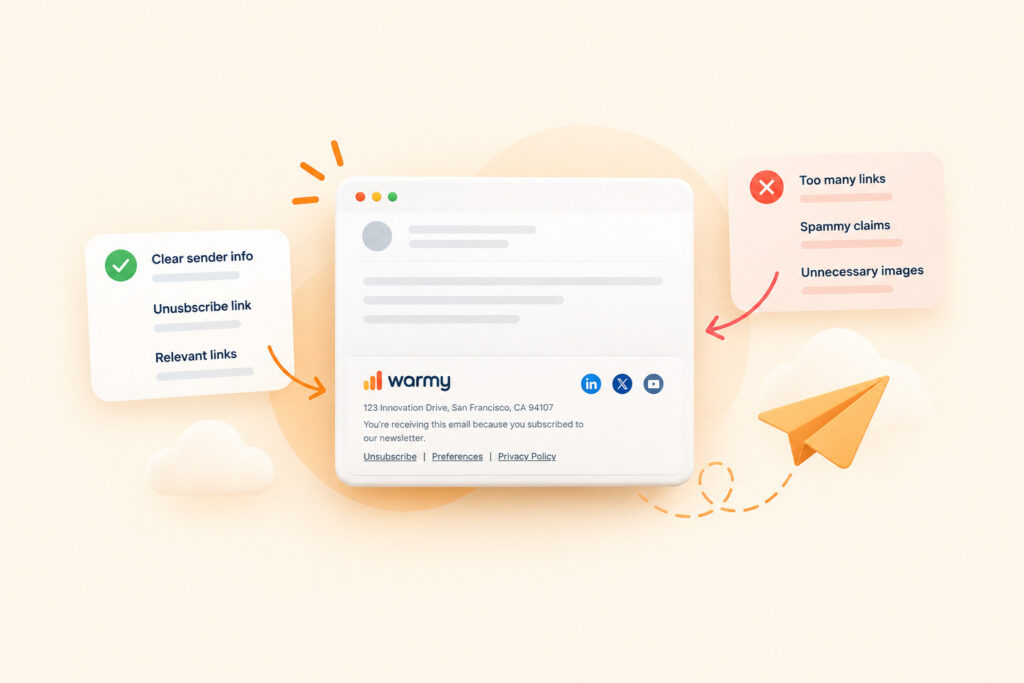 Email Footer Best Practices: What to Include and What Hurts Deliverability 1 Email footer best practices showing professional email footer elements for compliance, trust and deliverability