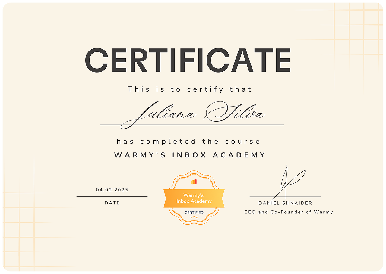 Warmy email deliverability academy course preview